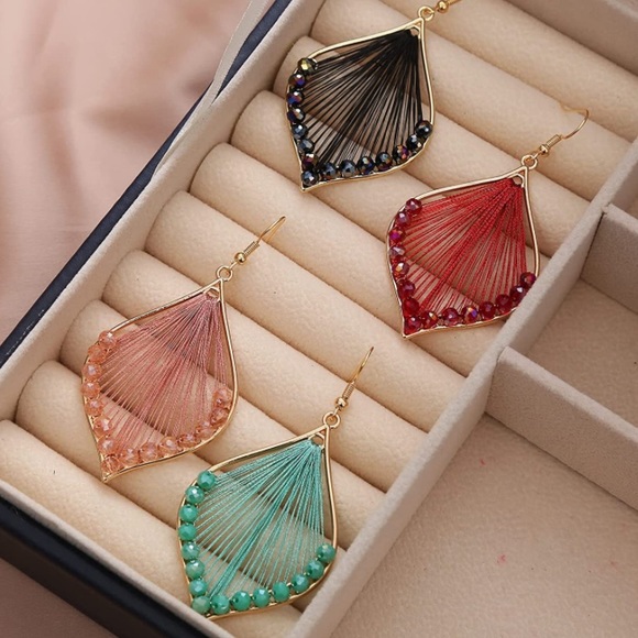 ✨3 for$33✨ NWT Bohemian Woven Earrings ✨Hand Crafted ✨Artisan✨ - Picture 5 of 7